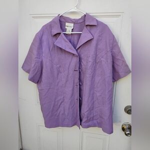 Fashion Bug Purple Blazer Quilted Relaxed Fit